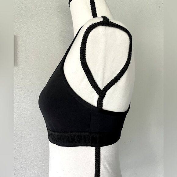 Victoria’s Secret, Black, Lightly-Lined, Back-Detail, Sports Bra. Size Small. - Picture 3 of 7